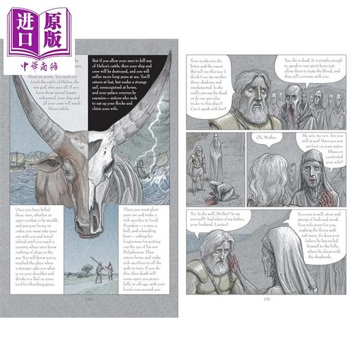 预售 【中商原版】荷马史诗 奥德赛 图画 漫画版 豪华精装 The Odyssey A Graphic Novel 英文原版 Gareth Hinds 荷马 Homer 商品图3