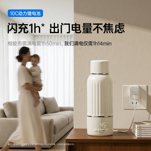 小白熊 便携式恒温电热水杯锂电烧开模式伍佰II代65w闪充 商品图4