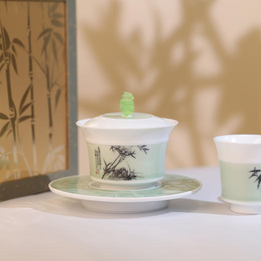 西泠 吴昌硕纪念馆联名款 西泠有美堂 缶庐近墨·玉瓷茶器 商品图4