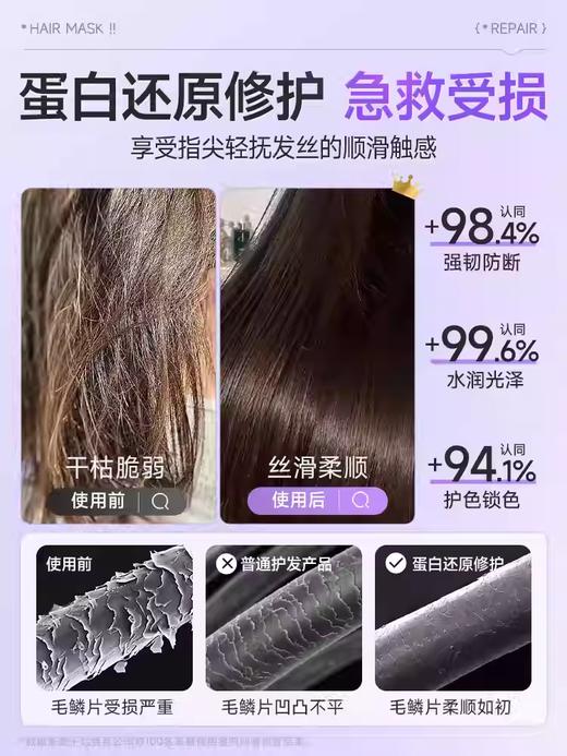 【忆丝芸蛋白发膜丨烫染修护】强韧防断，对抗脆弱分叉，抚平毛躁打结！水润光泽，护色锁色！沙龙级修护！【YSY-X】 商品图2