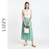 LIZZY 时尚文艺风高腰百褶裙飘逸百搭中长款a字半身裙5020 商品缩略图2
