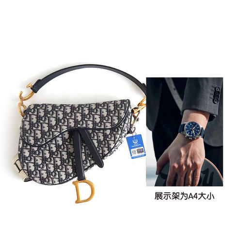 【95新】DIOR迪奥中号老花Saddle马鞍包单肩斜挎手提包中性款190526NJS27 商品图7