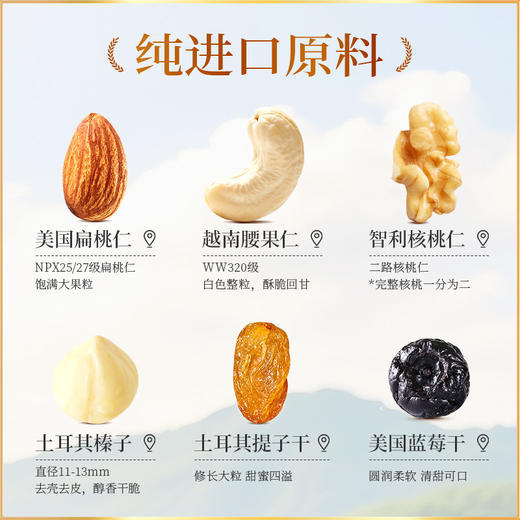 【沃隆】 混合坚果 优选款 量贩装 500g/罐 孕妈大罐装休闲零食营养无添加果仁健身 商品图2