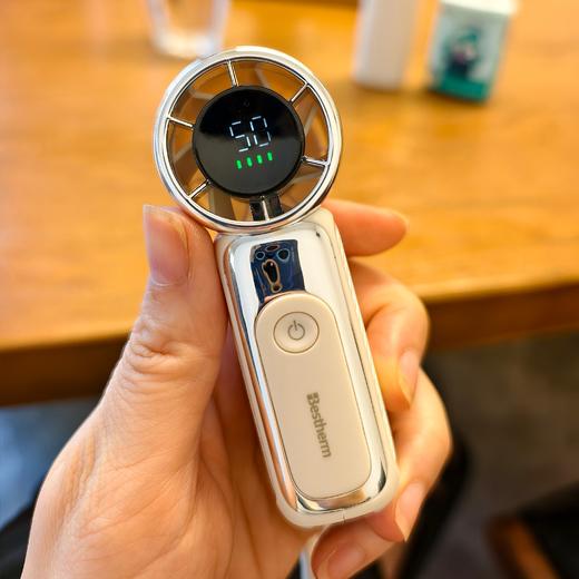 【小如口红的mini风扇】超大风力！百斯腾手持高速小风扇 降温神器 长续航 迷你户外2026新款  小如口红  5大安全技术 商品图1