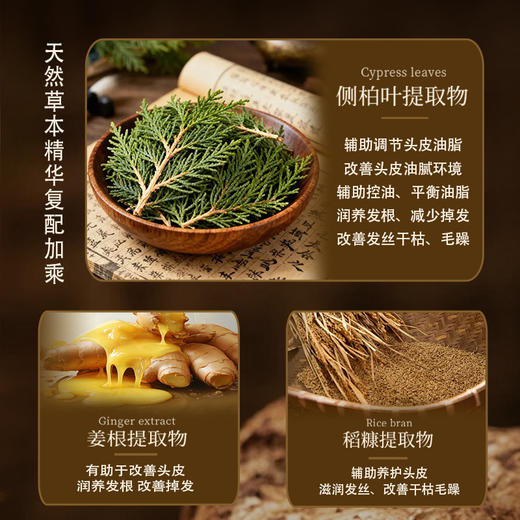 “百年老字号 非遗防脱护发”九芝堂 防脱洗发露/防断发何首乌发膜 草本养护 控油清爽 商品图7