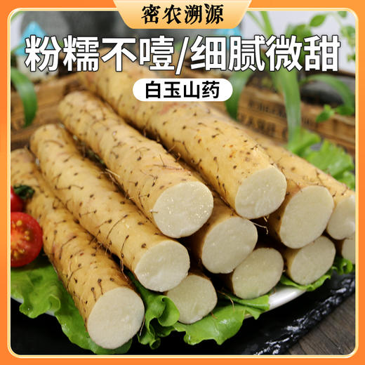密农人家  新鲜白玉山药 400g 小白嘴山药  皮薄肉糯 果肉洁白如玉  软糯微甜 商品图0