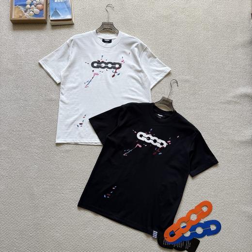 GOOD BRAND彩色泼墨刺绣宽松男女同款短袖T恤 商品图5