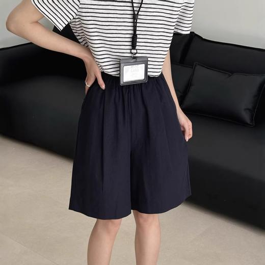 吾家老钱风亚麻九分裤五分裤女 轻薄透气莱赛尔天丝亚麻 商品图6