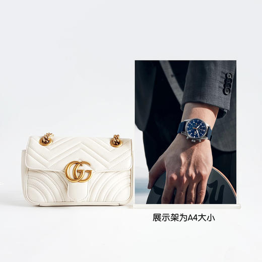 【95新】GUCCI古驰Marmont系列446744白色金扣马蒙22单肩斜挎链条包女士210526AK18 商品图8