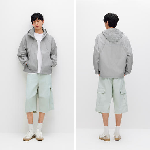 商场同款|森马夹克男夏季防晒连帽外套oversize2026新款情侣上衣 商品图4