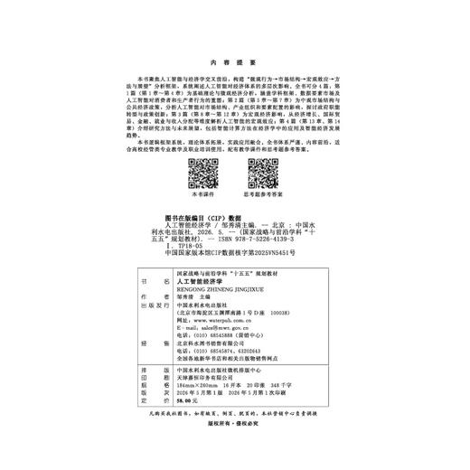 人工智能经济学（国家战略与前沿学科“十五五”规划教材） 商品图2