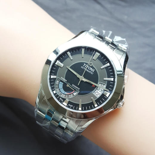 【全新】TITONI梅花94929 S-356自动机械机芯日期显示，动力储备显示40mm（男款）动力系列精钢180426NJ42 商品图8