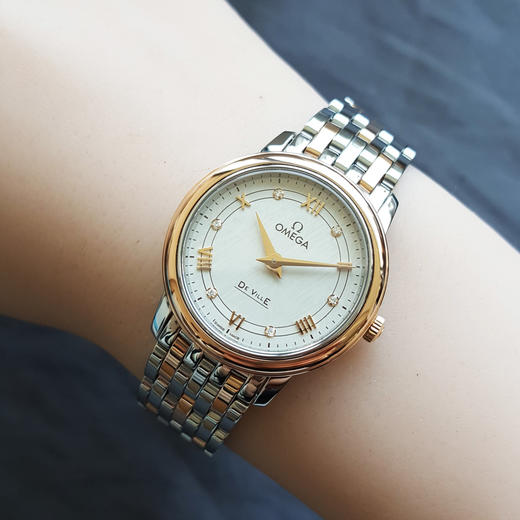 【95新】OMEGA欧米茄424.20.27.60.52.003石英机芯27mm（女款）碟飞系列 精钢/18k玫瑰金160526NJS01 商品图8