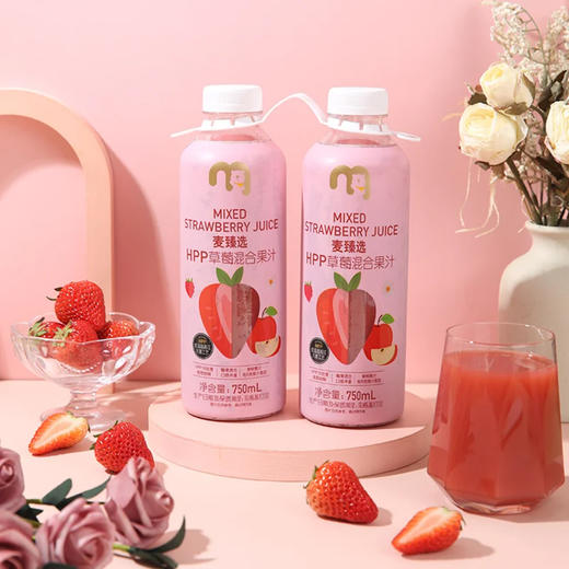 麦德龙 麦臻选 HPP草莓混合果汁 750ml*2 商品图1