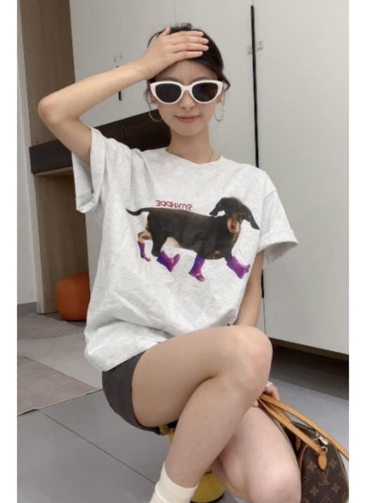 原单Asent*boom100%纯棉美式腊肠狗T恤052203 商品图7