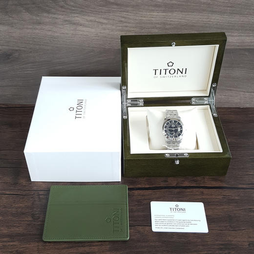 【全新】TITONI梅花94929 S-356自动机械机芯日期显示，动力储备显示40mm（男款）动力系列精钢180426NJ42 商品图1