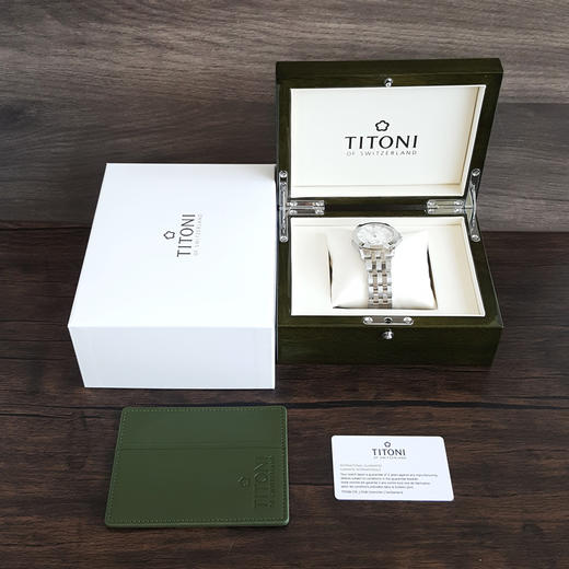 【全新】TITONI梅花94929 S-355自动机械机芯日期显示，动力储备显示40mm（男款）动力系列精钢180426NJ43 商品图1