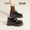【6CM】ZHR猪皮垫增高厚底乐福鞋女2026春季新款小个子英伦单鞋女★ 商品缩略图7
