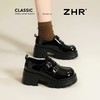 【6CM】ZHR猪皮垫增高厚底乐福鞋女2026春季新款小个子英伦单鞋女★ 商品缩略图6