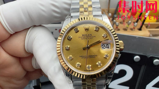 劳力士GS日志型系列 女款31mm 日志31系列 间金金盘钻面 女士腕表 搭载改Cal.2236全自动机械机芯 商品图4