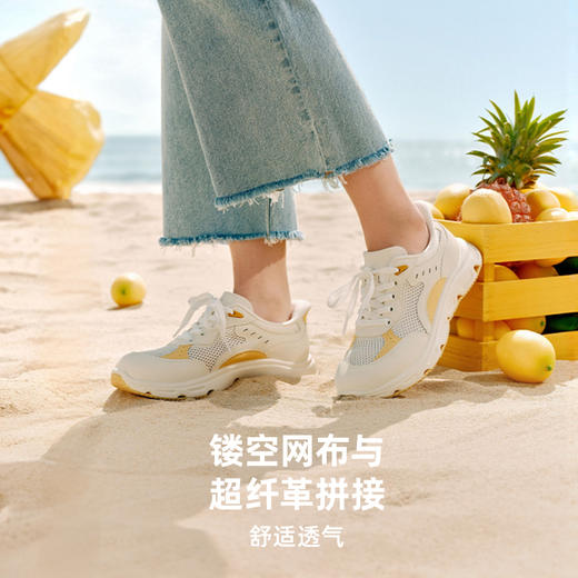 （任选2双-15）【宽楦适合胖脚 环抱泡棉后跟】Pansy盼喜透气舒适网面撞色休闲运动鞋HD4330-女鞋 商品图2