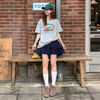 西遇韩系印花短袖T恤女2026年夏季新款纯棉圆领宽松显瘦百搭上衣SS060446 商品缩略图2