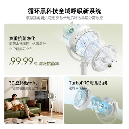 8寸语音直流变频循环扇XD-2037FD 商品图4
