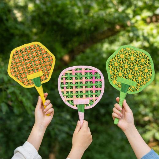 端午节手工竹编扇子材料编织夏季扇手摇蒲扇彩色竹篾diy手作活动 商品图1