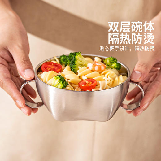 摩登主妇316L不锈钢儿童碗带盖米饭碗家用2026新款婴儿辅食宝宝碗 商品图2