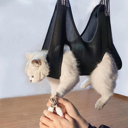 现货批发宠物洗澡吊床猫咪洗澡工具防挣脱狗狗洗澡服剪指甲洗耳朵 商品图1
