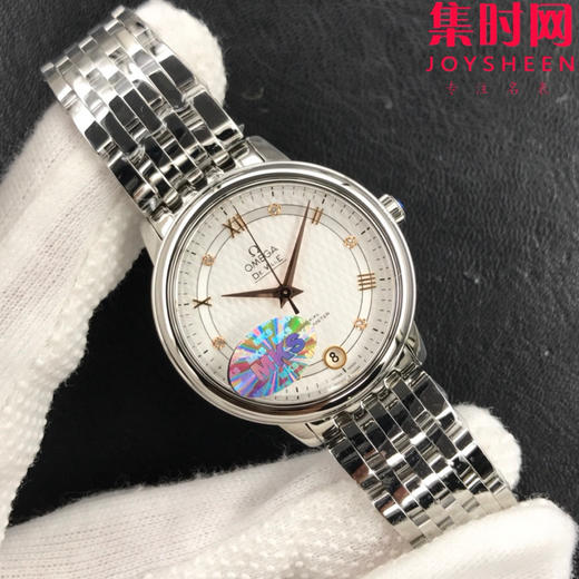 MKS欧米茄碟飞系列 蝶飞经典女款系列 绸缎面 女士机械腕表 表盘尺寸：32.7*9.5mm 专柜原装尺寸 商品图1