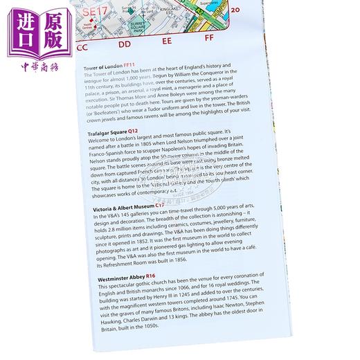 【中商原版】伦敦袖珍地图 London Pocket Map 英文原版 Collins Maps 旅游地图指南 商品图2
