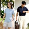 【高端品质】情侣款冰氧翻领POLO衫 高弹冰感速干面料  简约四合扣设计 无痕压胶工艺 基础百搭 7A抗jun 触感清凉 顺垂有质感 商品缩略图4