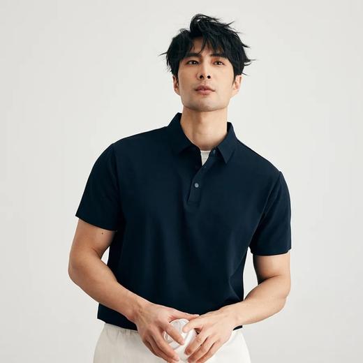 【高端品质】情侣款冰氧翻领POLO衫 高弹冰感速干面料  简约四合扣设计 无痕压胶工艺 基础百搭 7A抗jun 触感清凉 顺垂有质感 商品图6