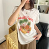西遇韩系印花白色短袖T恤女2026年夏季新款圆领宽松显瘦百搭上衣SS060447 商品缩略图2