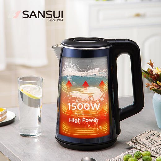 山水 双层防烫电热水壶 YY-18B33 商品图2