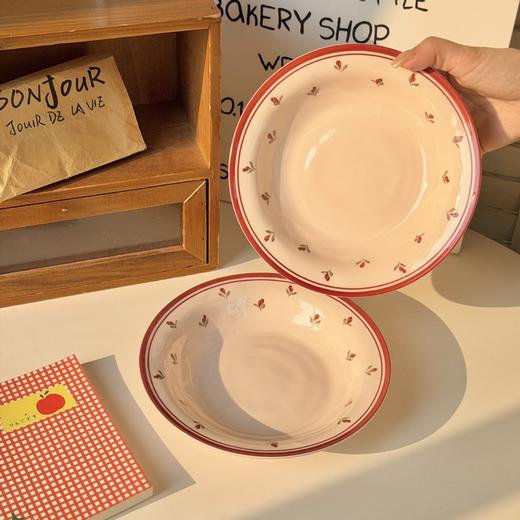 【花小语餐具碗盘】花小语时尚居家 釉下彩碗盘 奶 fufu 田园风 安全耐高温 洗碗机可用 商品图2
