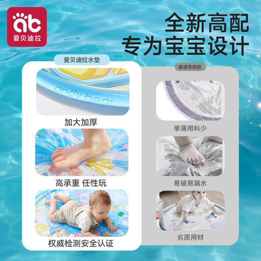 拍拍水垫婴儿爬爬垫注水垫春夏宝宝学爬神器爬行清凉水垫玩水玩具★ 商品图1