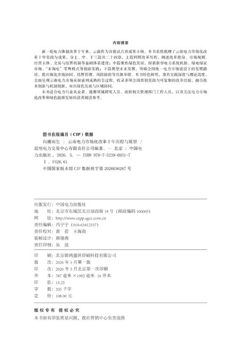 向潮而生  : 云南电力市场化改革十年历程与展望 商品图1