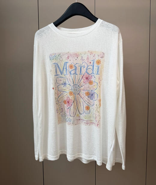 Mari彩绘大花朵长袖防晒T恤 商品图6