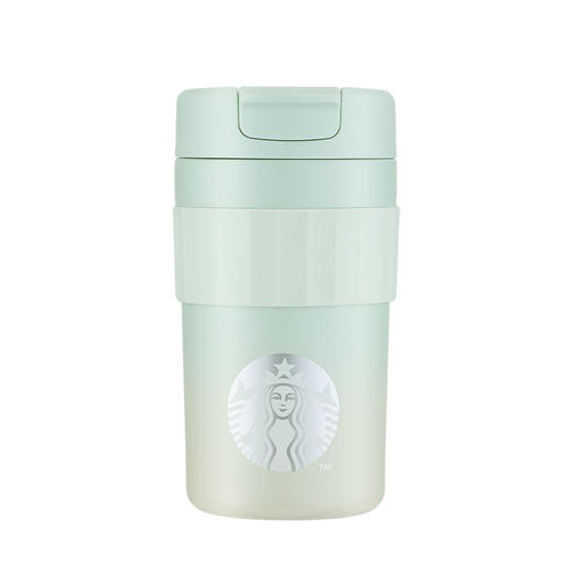 星巴克绿色渐变款桌面不锈钢杯470mL 商品图0