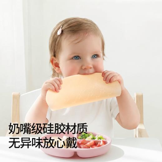 【口水巾】嫚熙宝宝辅食围兜婴儿吃饭专用饭兜儿童硅胶轻薄围嘴防水防脏神器 商品图3