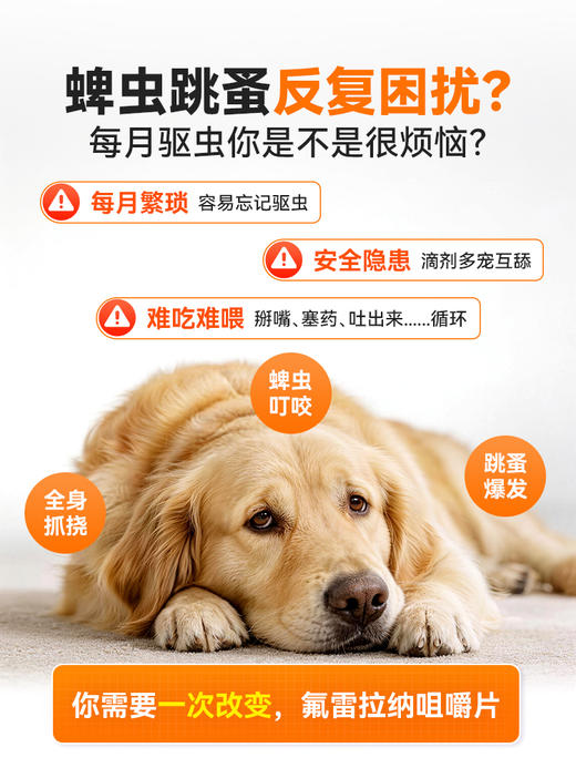 普安特普诺卫驱虫药狗狗驱虫宠物外驱内服蜱虫跳蚤氟雷拉纳咀嚼片 商品图1