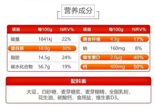 TQ维维680g维他减糖豆奶粉 商品图1