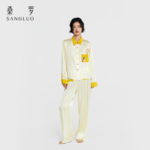 果果的星空』桑罗孤独症儿童联名系列桑蚕丝真丝睡衣女可外穿睡裙枕套眼罩 商品图2