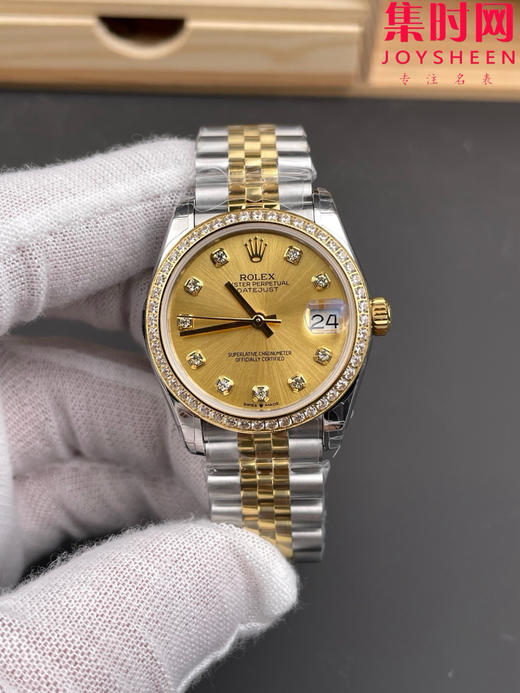 劳力士GS日志型系列 女款31mm 日志31系列 间金钻圈 女士腕表 搭载改Cal.2236全自动机械机芯 商品图0