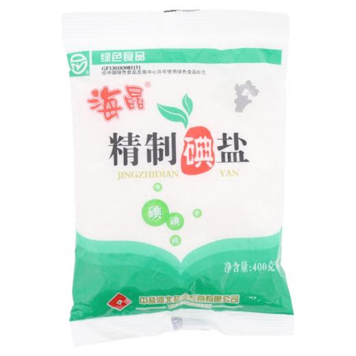 海晶400g精制碘盐（绿色食品） 商品图1