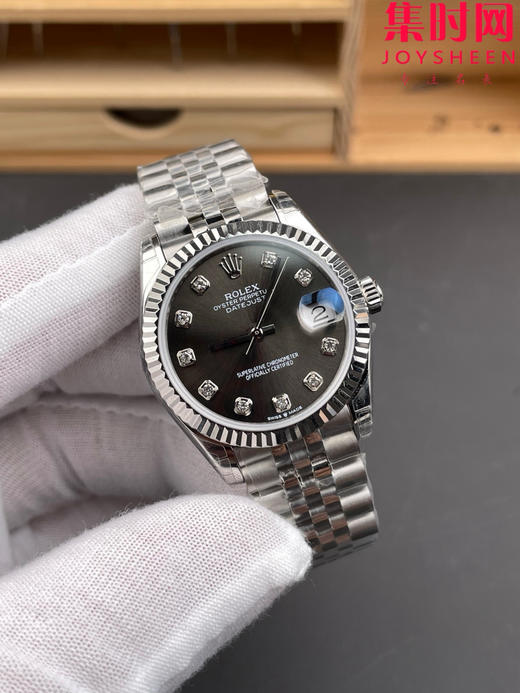 劳力士GS日志型系列 女款31mm 日志31系列 水泥灰 灰盘钻面 寓意非常好：灰钻（会赚）女士腕表 搭载改Cal.2236全自动机械机芯 商品图1