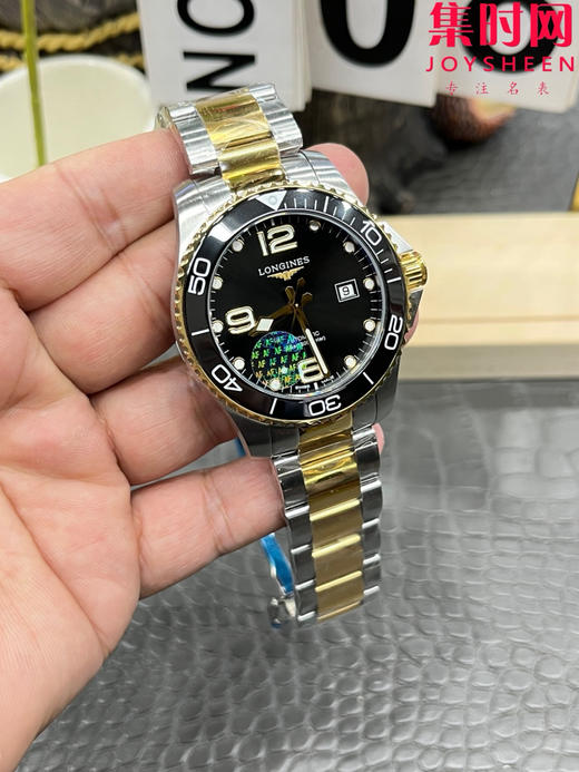 AF浪琴康卡斯43系列 康卡斯43mm 间金黑 男士腕表 潜入时光深海 探寻康卡斯潜水系列 商品图3