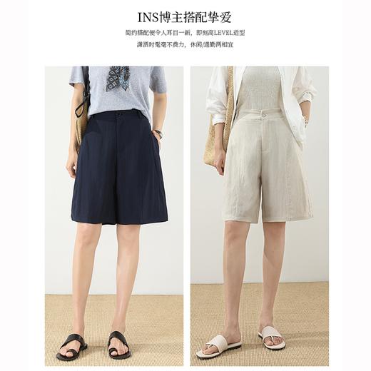 【LINEN 老钱风天丝亚麻五分裤】S-2XL，85-150斤可穿，臻选亚麻天丝材质，版型垂顺百搭，文艺老钱风拿捏！ 商品图9